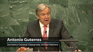 Human dignity will be the core of my work, says UN Secretary-General-designate António Guterres