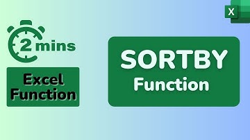 SORTBY Function in EXCEL | Explained Excel Function in just 2 Minutes
