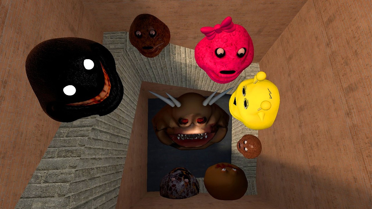 🏨SPARTAN KICKING POU BOU FAMILY FROM BOU'S REVENGE Of POU and SCARY PINK POU in BIG MAZE Gmod???!!