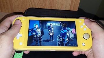 Nintendo switch lite playing astral chain