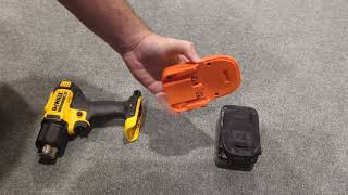 Battery adapter compatible with Ridgid, AEG & DeWalt 20V – Battery Adapter Demo