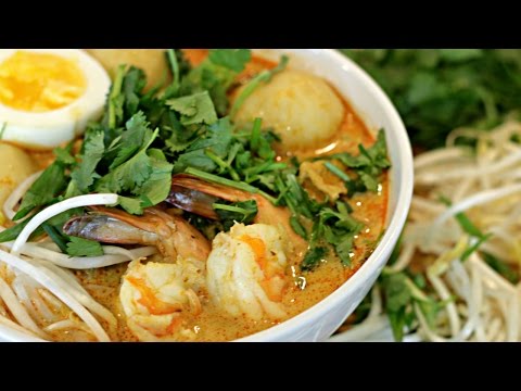 Kanom Jeen Namya Recipe (Rice Noodles w/ Fish Curry) ขนมจีนนำ้ยา- Hot Thai Kitchen!. 