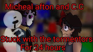 Micheal Afton + C.C stuck in a room with the Tormentors for 24 hours (Part 1) //past Mennard//