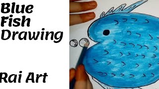 How To Draw Cartoon Fish Blue Fish Drawing Tutorial Rai Art