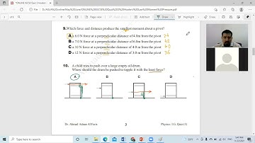 some past paper questions about pressure & moment by: Dr. Ahmad Al Faris