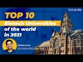 Top 10 biotech universities of the world in 2021