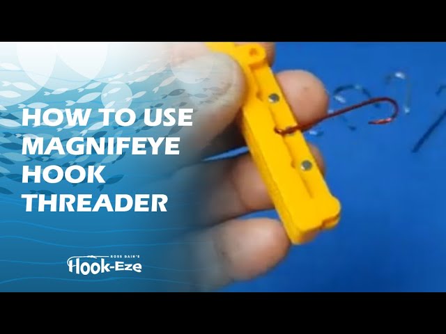 Buy HOOK-EZE Fishing Hook Threader Tool - Easy Needle Threader - Rare Earth  Magnets Hooks to Hold Threading Line in Place - Pin into The Eye of The  Small Hooks - Stainless