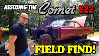 RESCUING THE1963 COMET S22!!! FIELD FIND (BARN FIND)