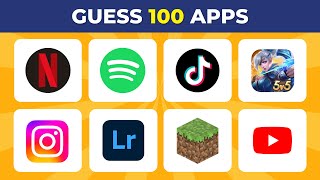 GUESS THE APP LOGO IN 3 SECONDS | 100 FAMOUS APPS LOGO QUIZ