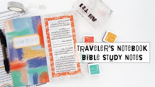 Bible study notes in my traveler&#39;s notebook | part 1!