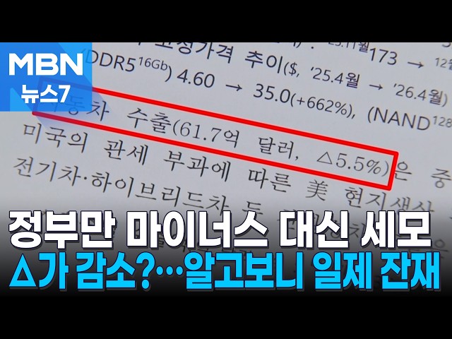 정부만 마이너스 대신 세모…"100년 넘은 일제 잔재" [MBN 뉴스7]