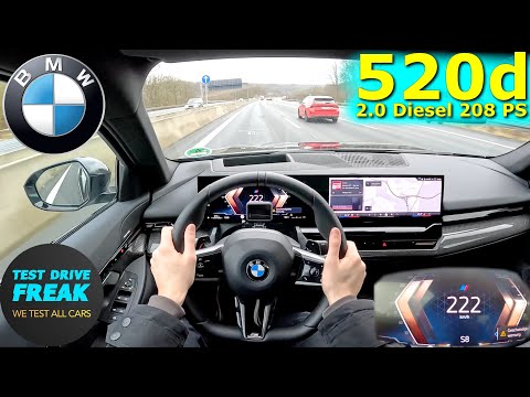 2023 BMW 520d G60 Limousine Sedan 208 PS TOP SPEED GERMAN AUTOBAHN DRIVE POV