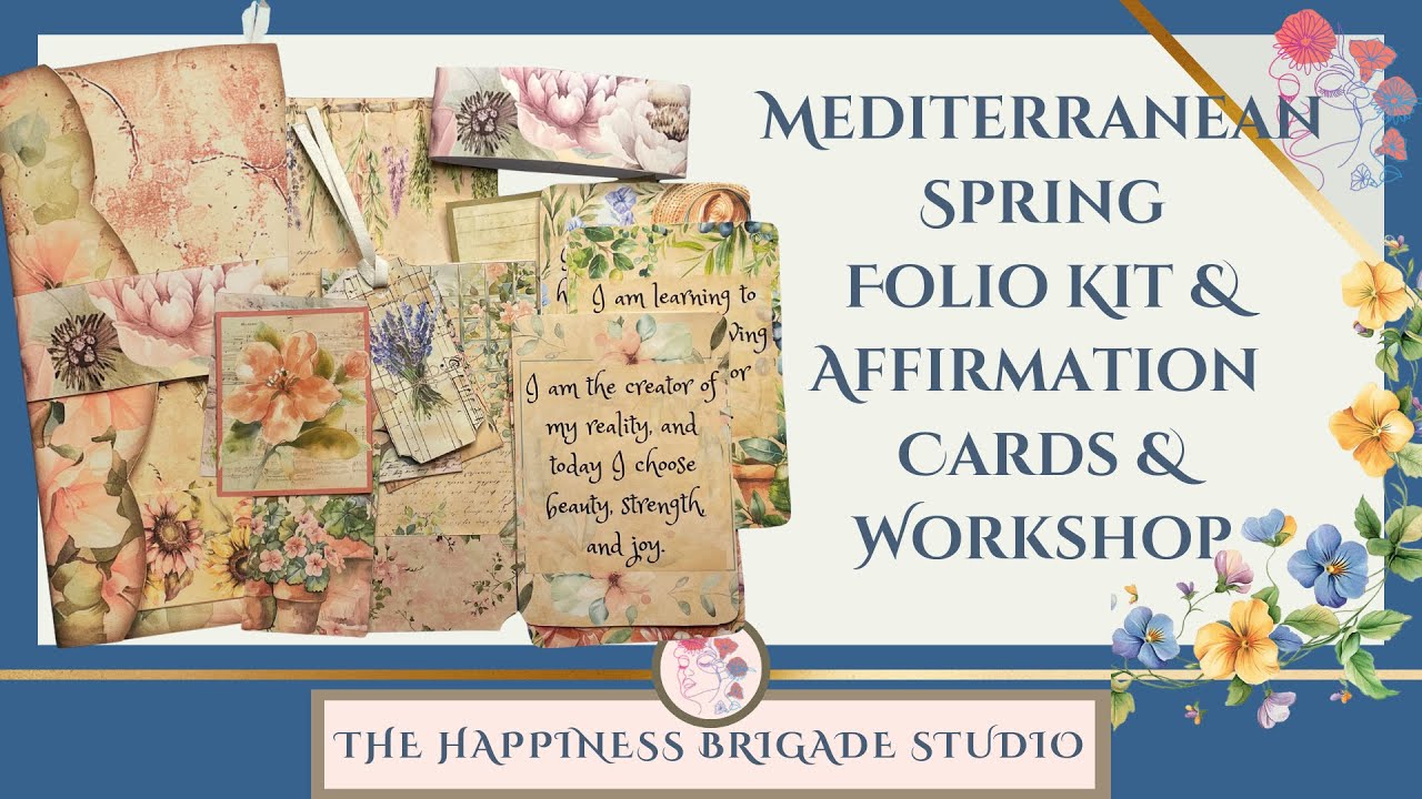 Mediterranean Spring Folio Kit FREEBIE Workshop