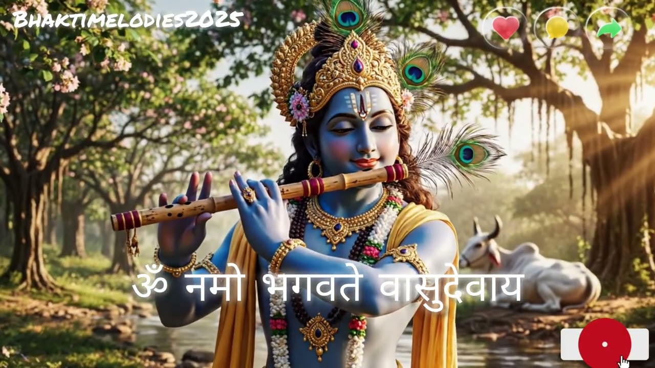 ॐ नमो भगवते वासुदेवाय | Powerful Shri Krishna Mantra | Peace • Love • Divine Consciousness