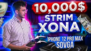 KHOVLION YUZINI KURSATDI YOUTUBE DA ILK BOR / 10.000$ STRIM XONA