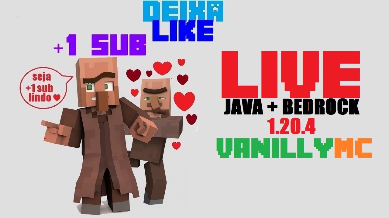 MINECRAFT AO VIVO: JOGANDO SURVIVAL COM INSCRITOS - JAVA E BEDROCK 12 ...