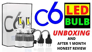 C6 LED Headlight Bulb Unboxing & Review || #youtube #c6led #bikerepairing #herosplendor #spareparts