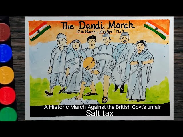 Mahatma, Gandhi, Sketch, India, Salt, Tax, Protest, Peaceful, March, png |  PNGWing