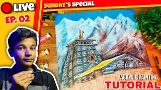 Sunday Special 🔴 Live Acrylic Painting Tutorial || PART 2