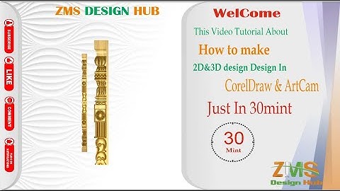 3D Carving Design | CNC Design Cutting | How to make Design IN Artcam# ZMS DESIGN HUB