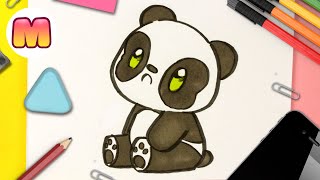 HOW TO DRAW A KAWAII PANDA STEP BY STEP - Easy Kawaii Drawings