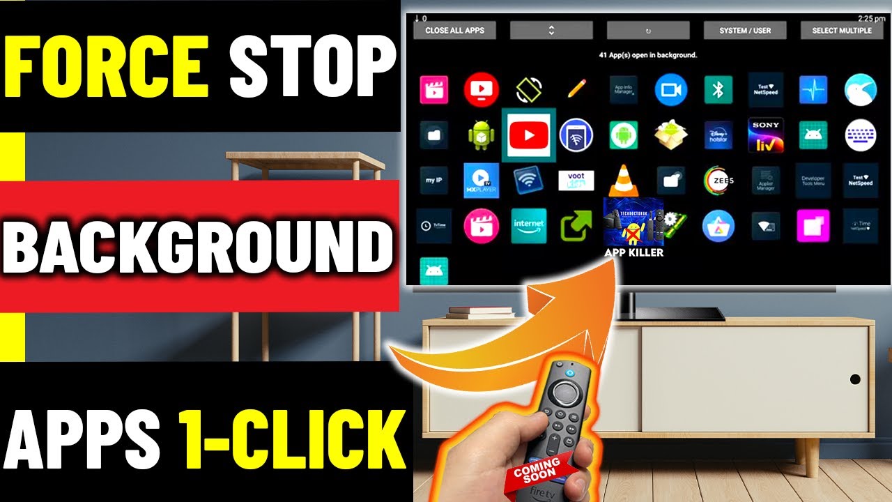 🔴I CLOSED 89 BACKGROUND APPS IN 1 SECOND (ANDROID TV / FIRESTICK)