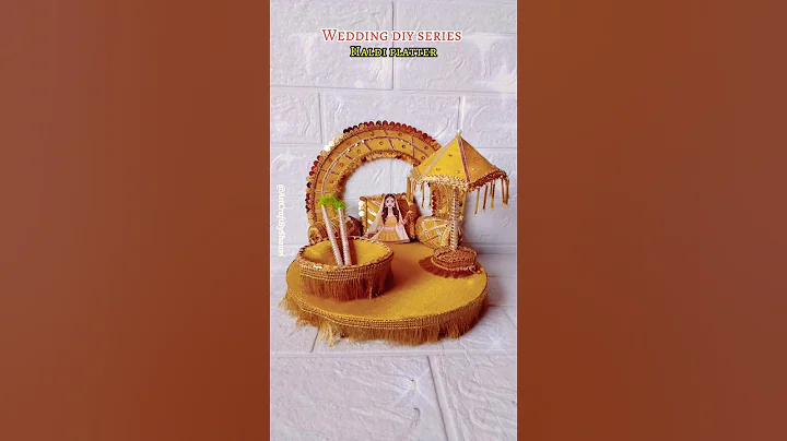 शादी के लिए हल्दी की थाली | खुद से हल्दी की थाली सजाएँ 😍✨ #शादी #खुदसेबनाना #शॉर्ट्स #ट्रेंडिंग
