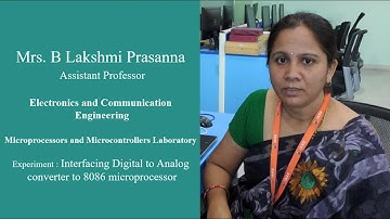 Interfacing  Digital to Analog Converter  to 8086 Microprocessor by Mrs B Lakshmi Prasanna