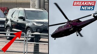 Sky-High Drama Helicopter Entrance as Prince Harry lands in UK to visit King