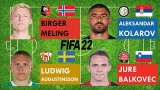 Nations LeagueB Group 4(Left Backs)Meling vs Kolarov vs Augustinsson vs Balkovec (FIFA22 Comparison)