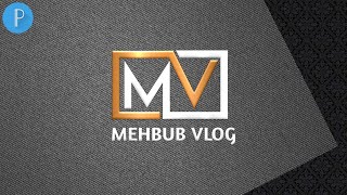 How To Design Logo By PixelLab -  MV MEHBUB VLOG Logo