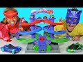 PJ Masks Spiral Playset Race and Toy Challenge! || Disney Toy Review || Konas2002