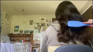 Braiding my Mom’s Hair lofi ASMR hair play