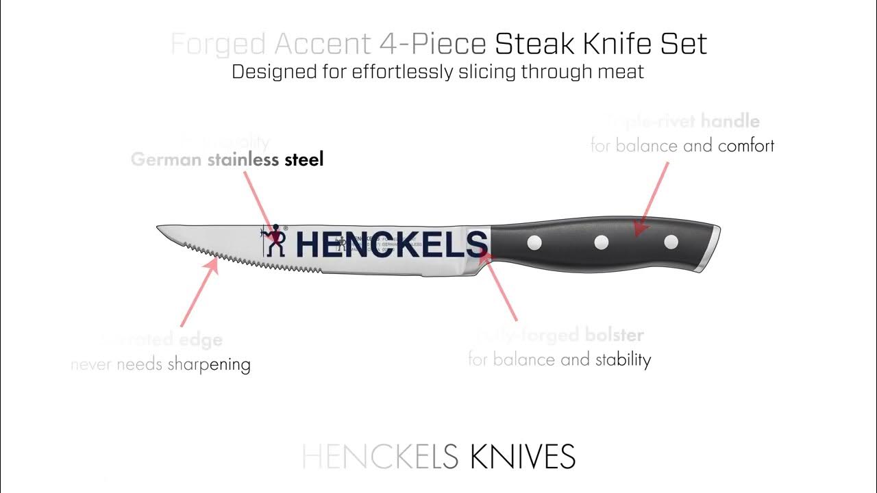 Henckels - Forged Accent 4-pc Steak Knife Set - Black