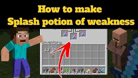 How to make Splash potion of weakness in Minecraft | Hindi