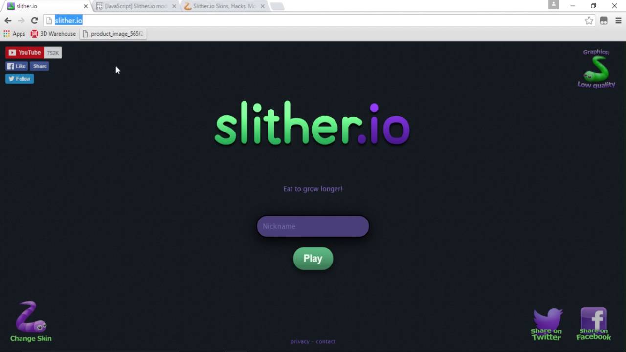 Slither IO Unblocked Game New Tab