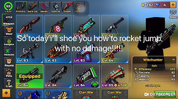 HOW TO ROCKET JUMP WITH NO DAMAGE IN PG3D (Pixel Gun 3D)