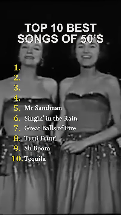 Top 10 Best Songs of the 1950s 🎙️✨