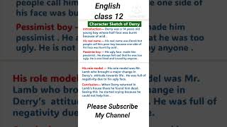 Derry Ka Character Sketch Character Sketch Of Derry