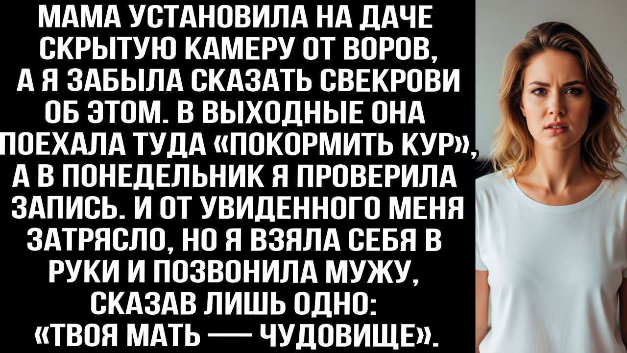 Я забыла сказать свекрови, что мама поставила на даче камеру. Посмотрев запись меня затрясло от шока