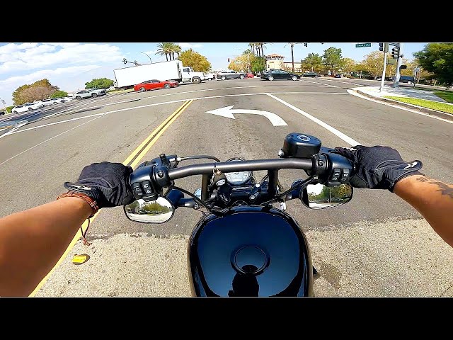 How to ride a Harley Davidson 48 Motorcycle - Shifting, Rev Matching, Clutch Control class=