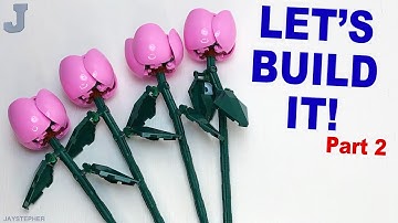 LEGO Botanicals 2025 Bouquet Of Pink Roses 10374 Build Part 2