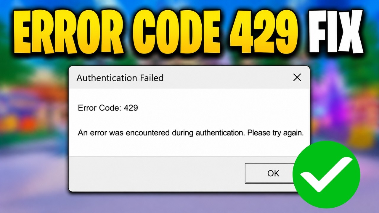 確認(*´³`*)✩.*˚ How To Fix Roblox Authentication Error Code 429 (2026) - YouTube