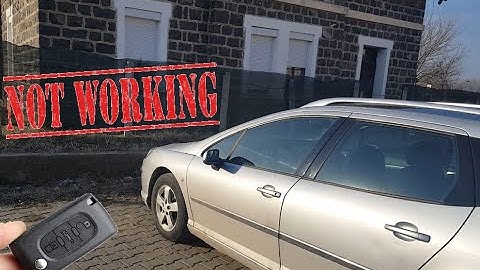 How to reset central locking/remote control on Peugeot, Citroen