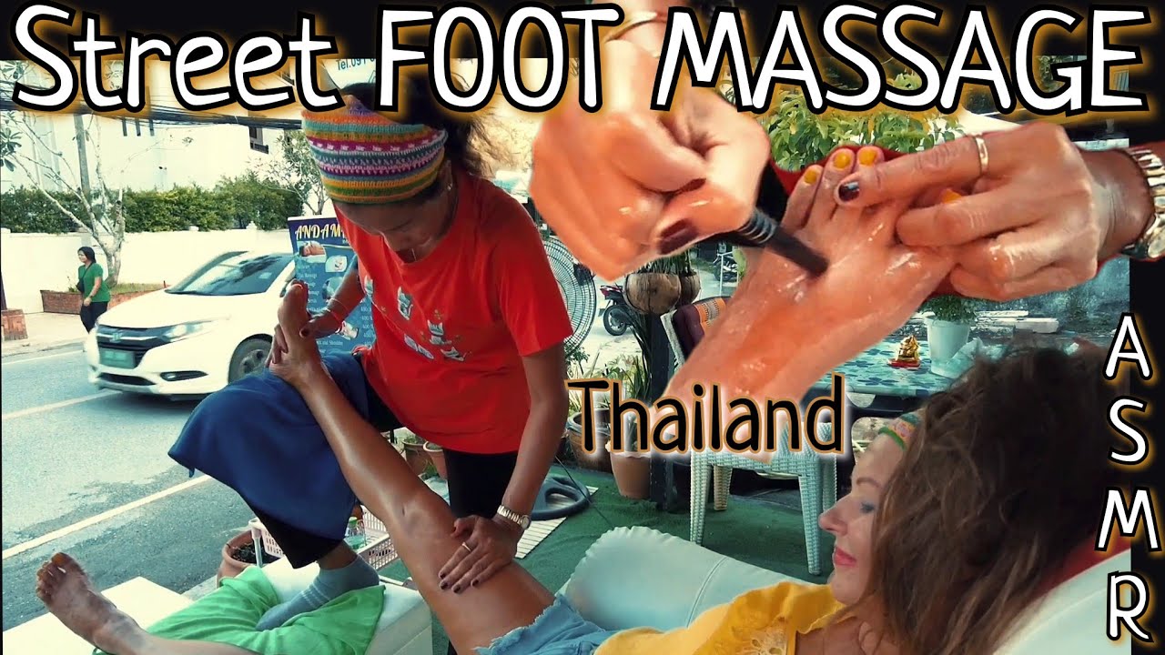 ASMR STREET FOOT MASSAGE! Thailand 