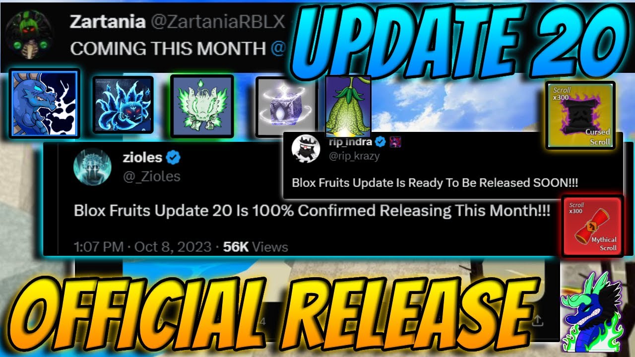 Blox Fruits Update 20 OFFICIAL Release Date FINALLY Confirmed