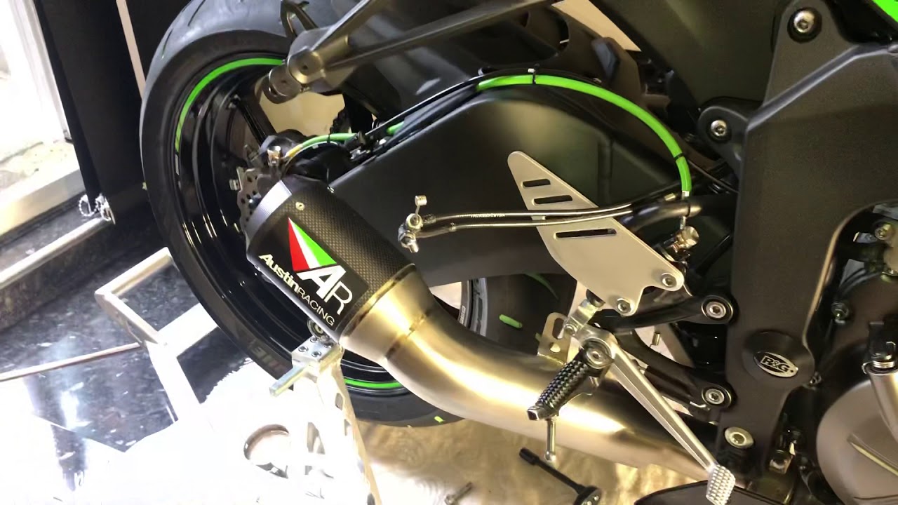 AUSTIN RACING GP1R exhaust sound 2016 KAWASAKI ZX6R 636 YouTube
