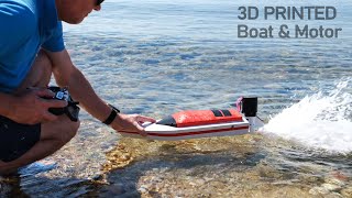 Making RC Boat for 3D Printed Outboard Motor. DIY RC 3D Printed BOAT