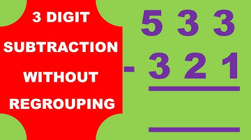 3 Digit Subtraction Without Regrouping - ST Special Kids Super TV