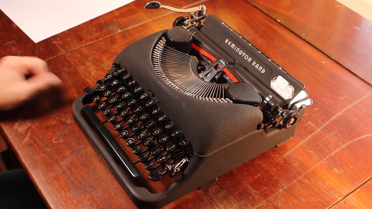 Vintage Remington Rand Deluxe Model 5 Typewriter - YouTube